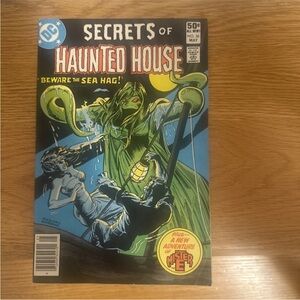 DC Secrets of Haunted House #36 — Sea Hag Cover in Blue & Green